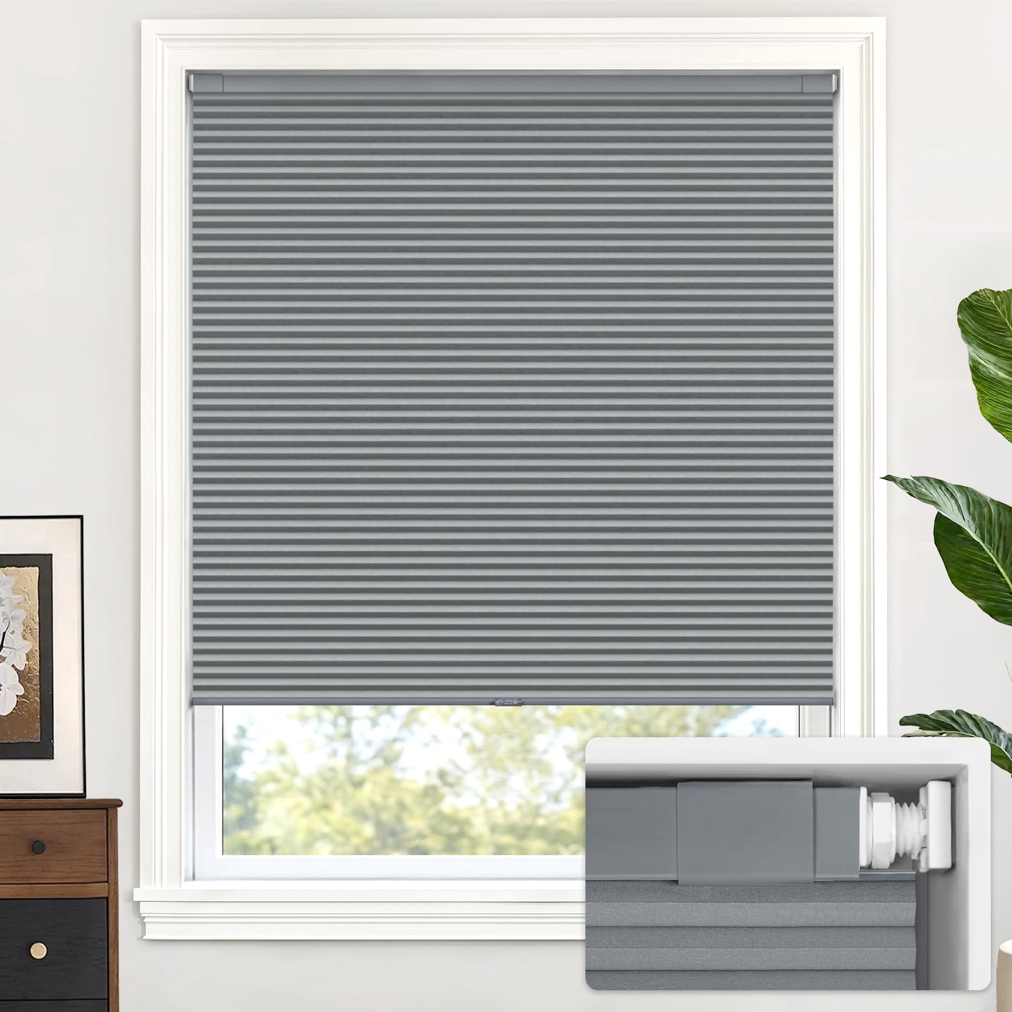 Amazon.com: LazBlinds No Drill Cordless Cellular Shades, 34